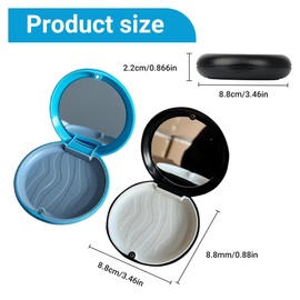 JYNXOR Pack of 2 Braces Box, Denture Container, Portable Denture Box, Braces Box for Travel and Daily Use for People Braces (Blue, Black)