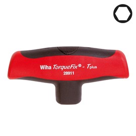 Wiha TorqueFix® Tplus Precision Torque Screwdriver with Cross Handle Fixed Preset Torque Limit (29232) 14 Nm, 6 mm for Controlled Screwing in Fixed Application Area, Audible Click Signal When Reaching