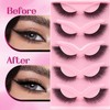 Veleasha Fox Eye Lashes 3D Effect Natural Eyelashes 5 Pairs