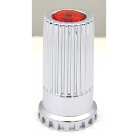 Grand General (GG) 20-Lug Nut Covers 33 mm Push-On Bullet Red Reflector 4" Tall GG#10364