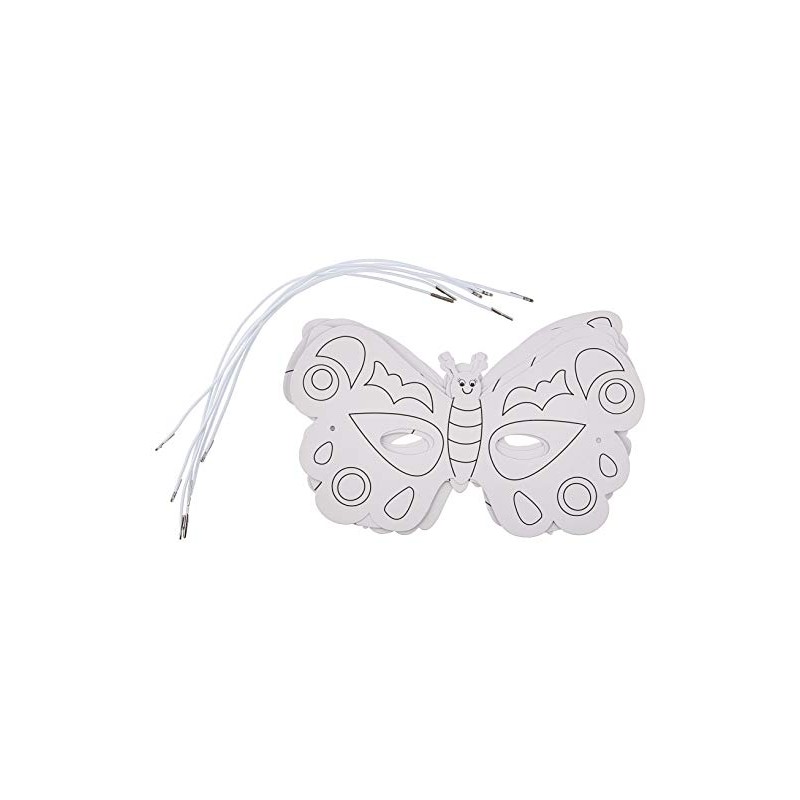 Baker Ross ET866 Butterfly Colour-in Masks (Pack of 6), Perfect