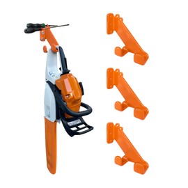 OSROENE Chainsaw Hanger, 3 Pack Chainsaw Wall Mount, Heavy Duty Chainsaw Holder, Garage Organization Garage Storage Shed Organizer Mounted Chainsaw Rack