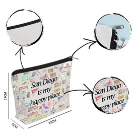 WZJHCL San Diego Trip Travel Bag San Diego Travel Storage Organizer Bag San Diego California Travel Gift San Diego Souvenir (San Diego)