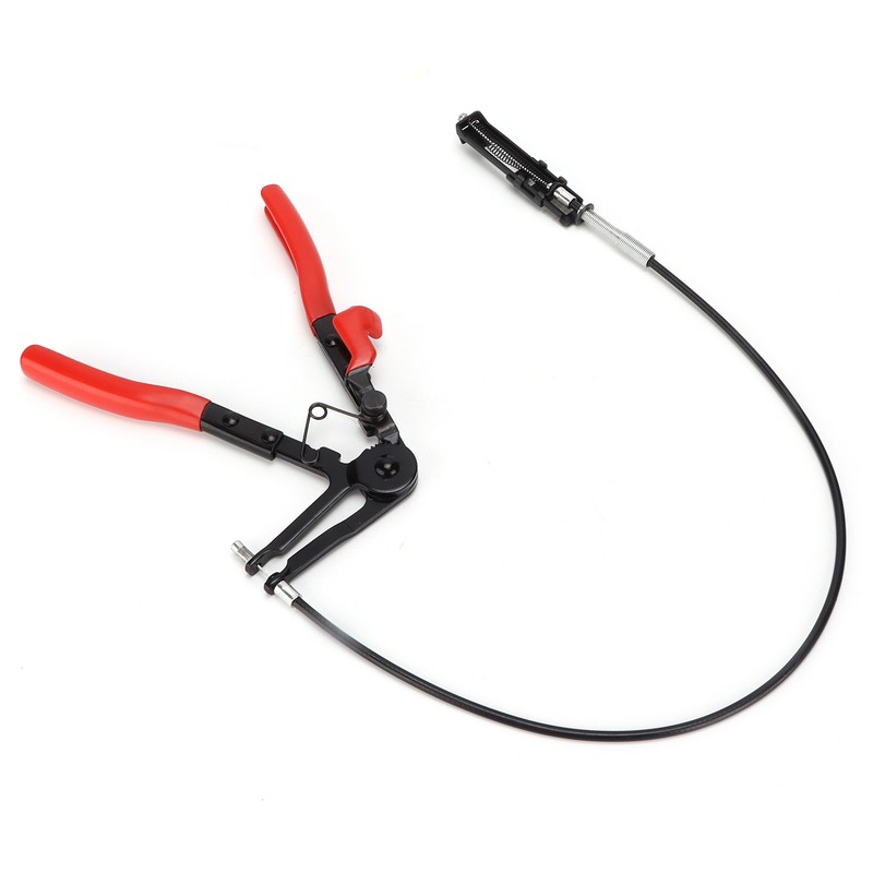 Flexible Wire Hose Clamp Plier Steel RustProof Red Black Automobile