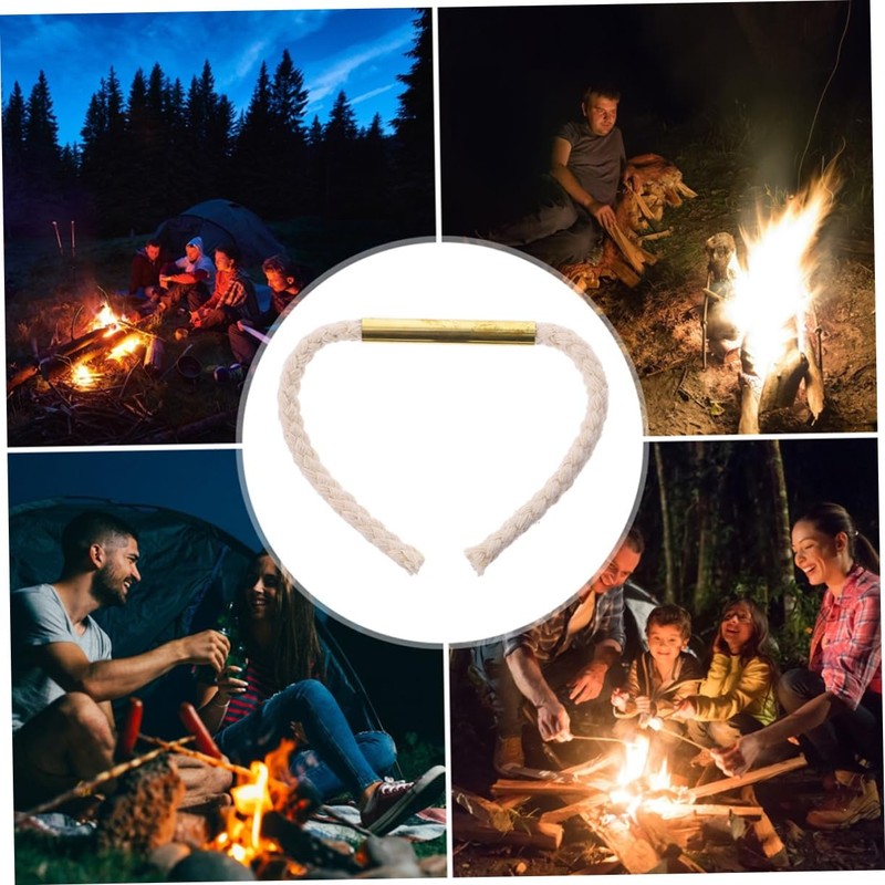 KOMBIUDA 2pcs Outdoor Wick Rope Fire Starter for Camping Hiking