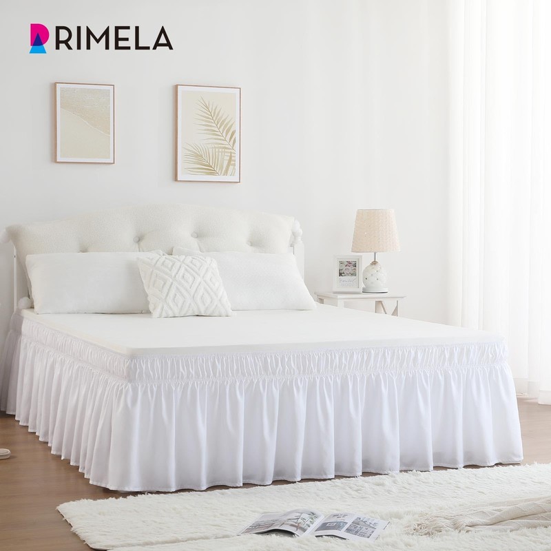 RIMELA Bed Valance Sheet Double Elasticized Bed Skirt Easy to