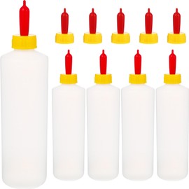 Tofficu 400ml Lamb Feeding Bottle Kid Livestock Drink Bottle Jug Baby Goat Calf Milk Water Bottle with Red Screw- On Teat for Farm Accessories