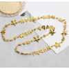 New Year Metallic Beads Star Necklaces Gold Silver Black for