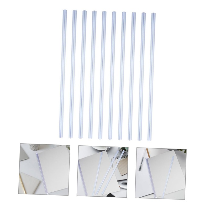 jojofuny 30pcs Plastic Slide Binders for Document Organization Transparent Book