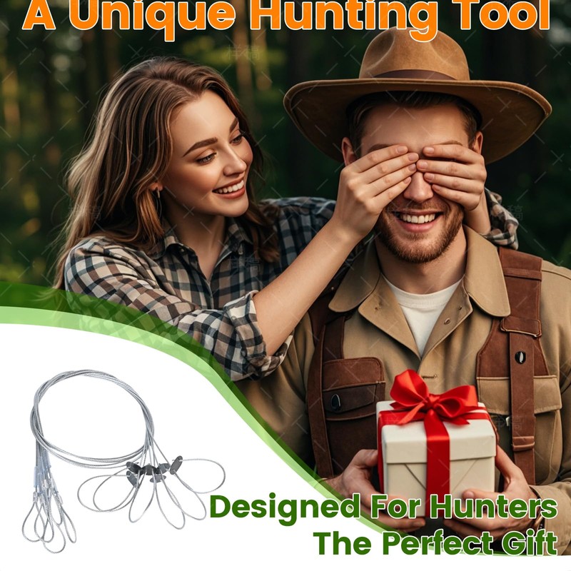 Bompro New 6 pcs Trap Wire 60“ 3/32” 7x7