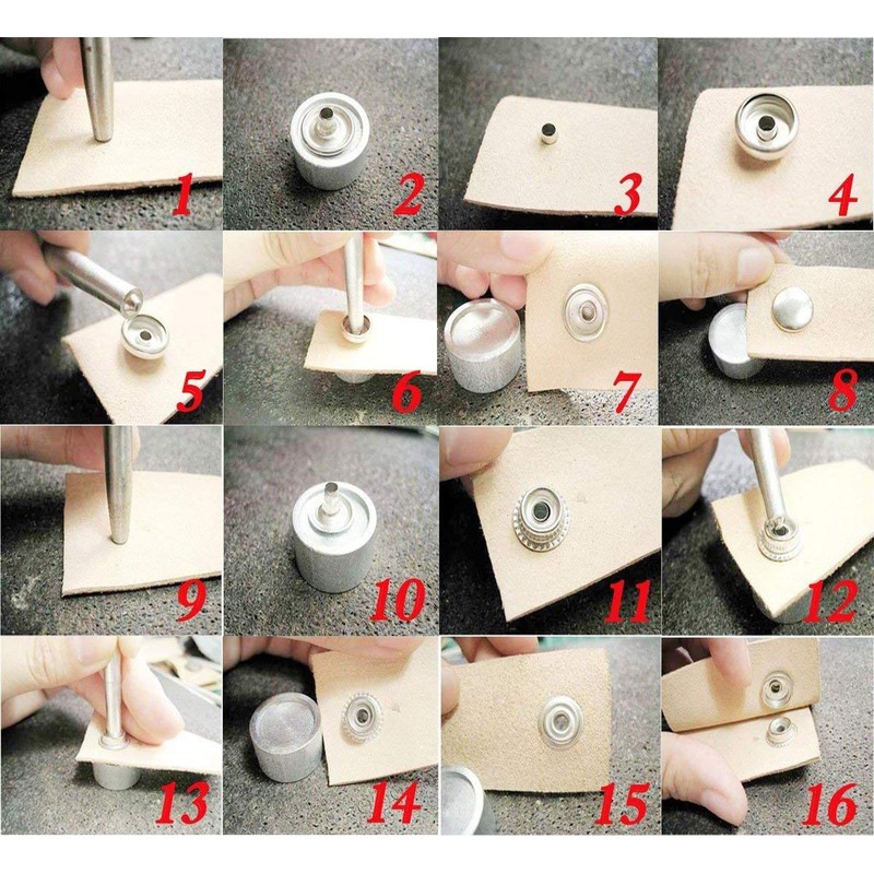 18 Sets 15mm Jumper Hooks Stainless Steel Metal Buttons (with