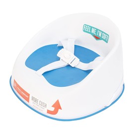 Prince Lionheart Baby Booster Squish Seat for Dining Table, Soft Squish Seat with 3-Point Harness and Dual-Strap System for Toddler, Lightweight Portable for Travel, Berry Blue