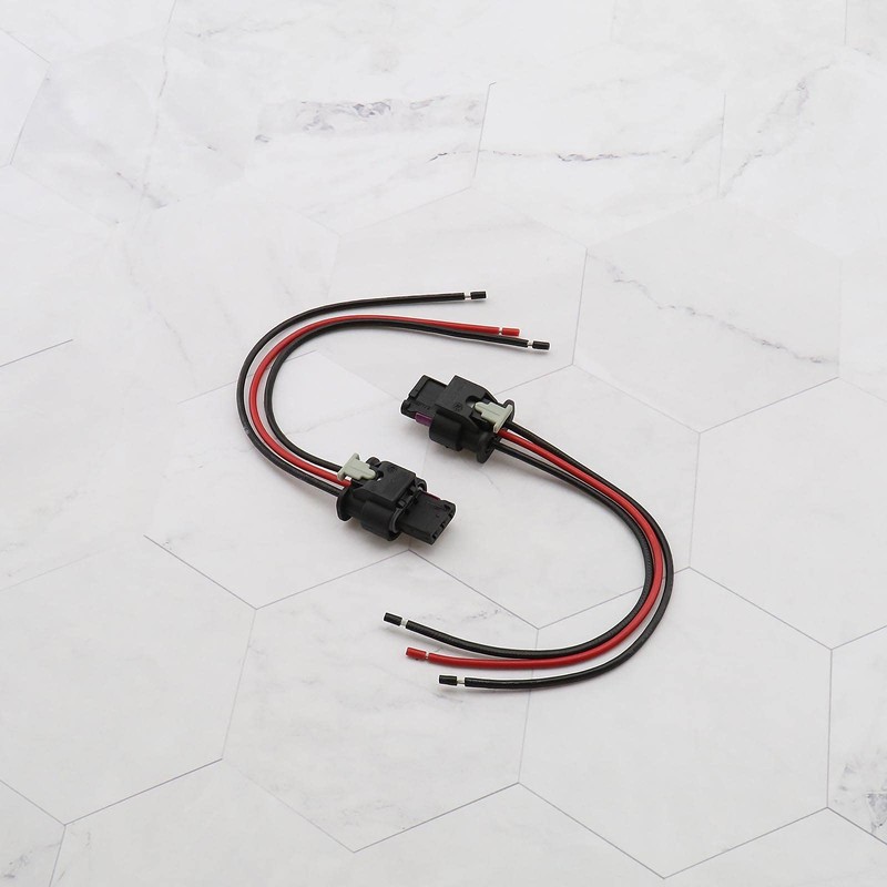 ECSiNG Pack of 2 3-Pin Parking Sensor Plug Replacement Pigtail