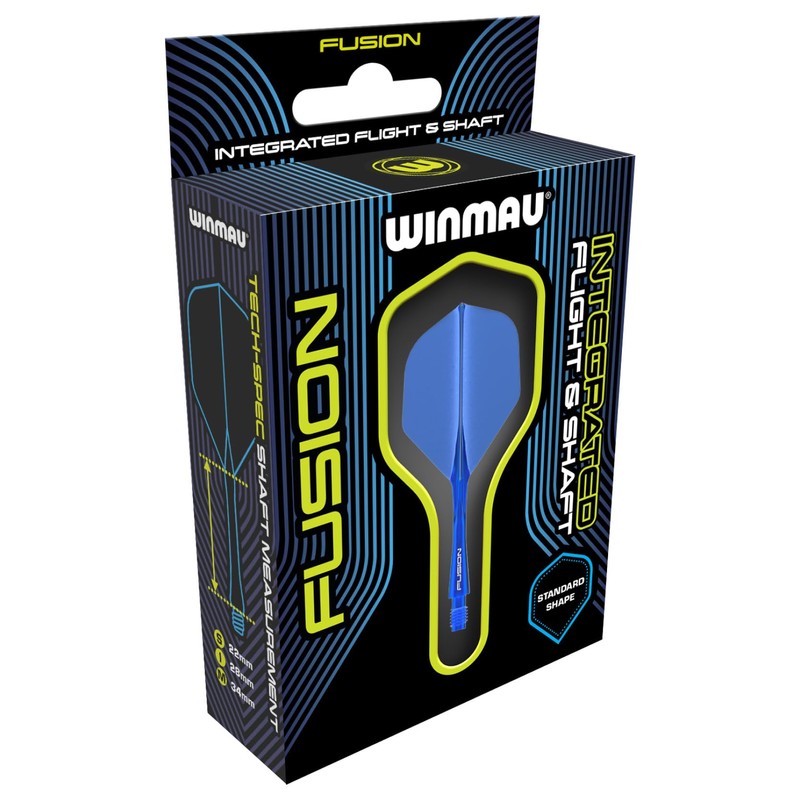 WINMAU Fusion Azure Blue Medium Intergrated Dart Flight and Shaft