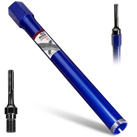 DaduoRi 1-1/2" Pro Concrete Core Drill Bit with SDS Max Adapter (1-1/4"-7 Thread) - 14" Cutting Depth & Upgraded Welded Teeth Core Bits for Concrete with Rebar, Brick, Masonry,Stucco,Mortar,Wet Coring