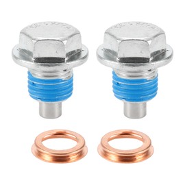 HEROFFIX 1 Set Oil Drain Plug for Nissan for Infiniti Oil Pan Drain Bolt Screw Thread Repair with Gasket No.1102601M02 Silver Tone Blue Metal Magnetic M12x1.25