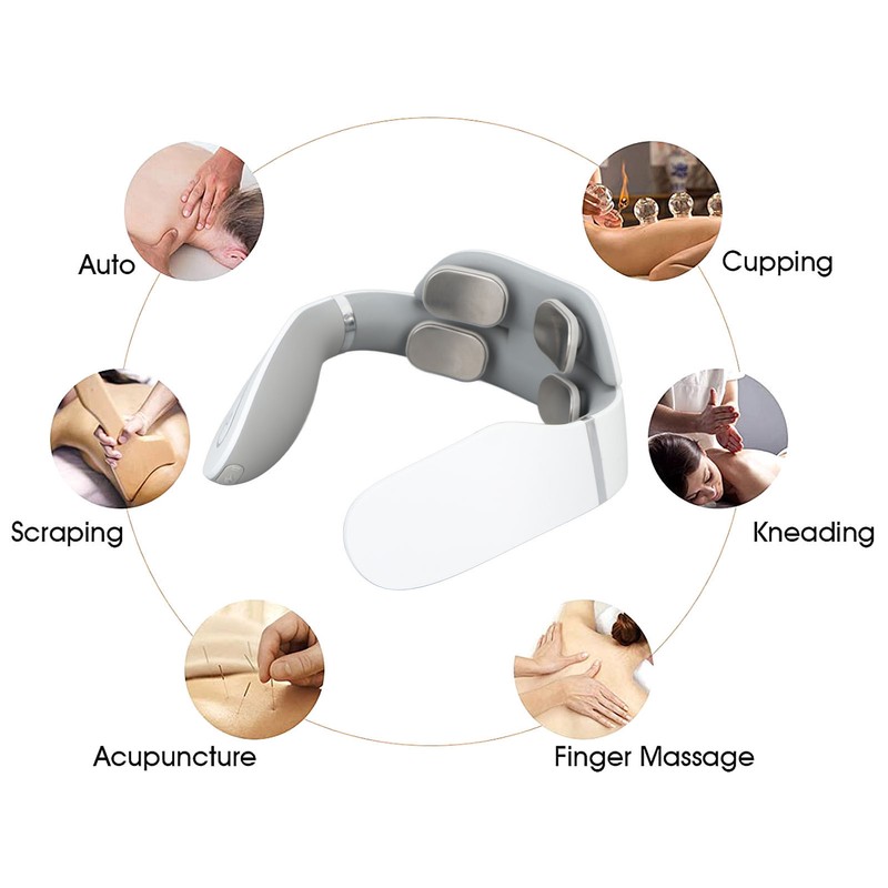 Electric Pulse Neck Massager 5 Modes 20 Strength Levels Cordless