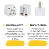 Bates- US Plug Adapter, 2 pc, Travel Adapter, Europe to