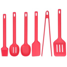 Cooking Utensils 6PCS Food Grade Silicone Heat Insulation Anti Scalding Spoon Spatula Brush Shovel Tong for Kitchen