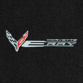 Lloyd Mats Custom-Fit Carpeted Floor Mats Premium Luxury Car Floor Liners for Corvette C8 E-Ray 2024-ON LogoMat 2Pc Set