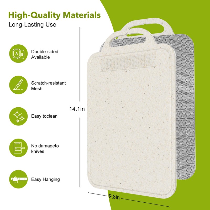 Laokiiy Titanium Cutting Board,Cutting Board for Kitchen Cutting Boards Double