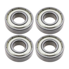 EMSea 4X Deep Groove Ball Bearing 6000ZZ 10X26X8mm Bearing Steel Plated Chrome with Metal Double Sealed for Agricultural Construction Engineering Machinery