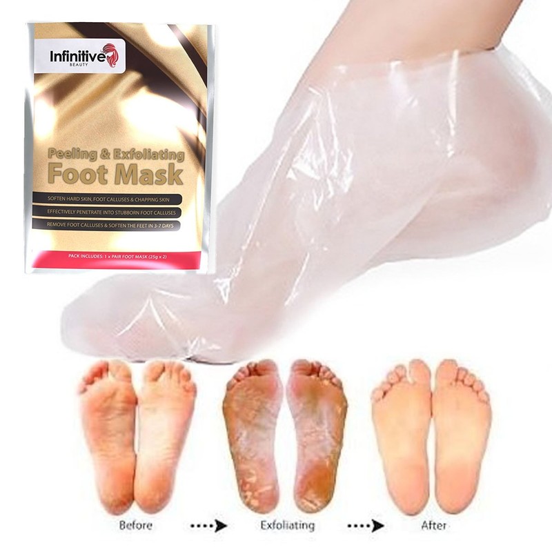 2 Pairs Foot Peeling Foot Mask - Exfoliating Socks and