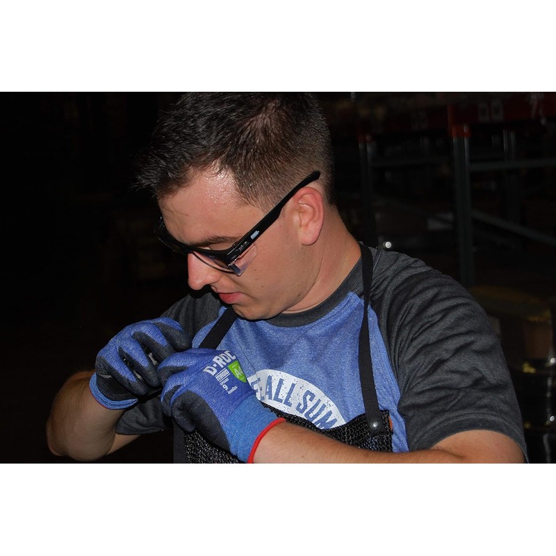 MAGID Y50 Safety Glasses for Construction | Black Frame —