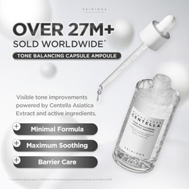 SKIN1004 Ampolla de cápsula equilibradora de tonos, suero de niacinamida y centella para cara, suero facial hidratante coreano para tono de piel desig