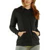 Sofra Women's Thin Cotton Pullover Hoodie Sweater (M, Black -