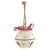 RAZ Imports Yuletide Gathering 13.75" White Glittered Jingle Bell with