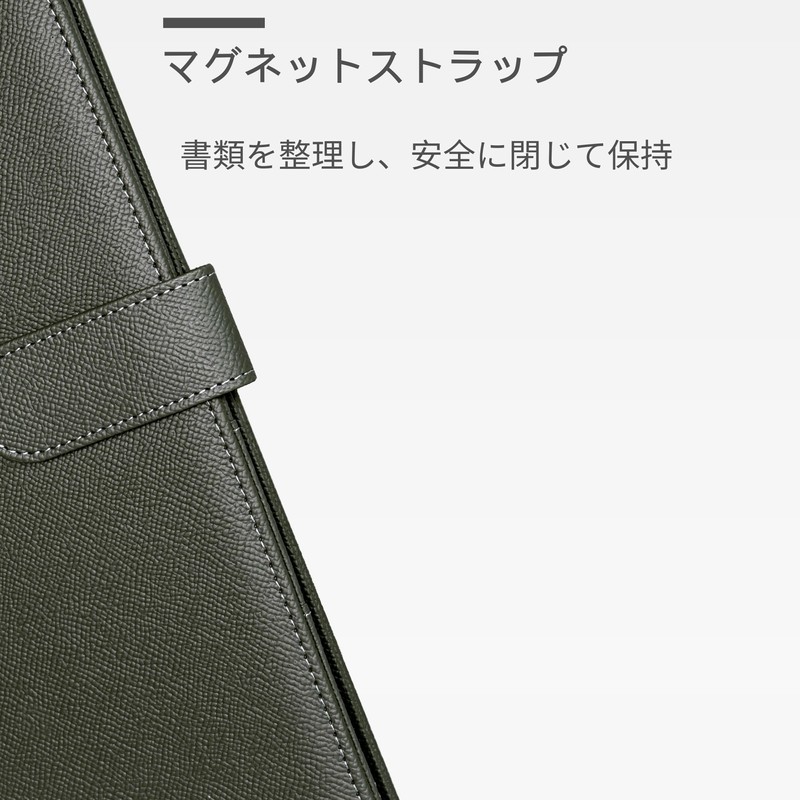 Binder A4 Clipboard Folder, Bi-Fold PU, Conference Pad Clip File,