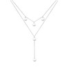 Elli Women's Y-Chain Geo Layer Circle Plate Necklace in 925