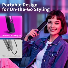 Madodioss Cordless Hair Straightener, Titanium Mini Flat Iron for Short Hair & Pixie Cuts, Travel-Ready Portable Styling Tool with 60s Fast Heat, USB-C Rechargeable (Decent Black)