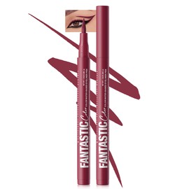 Mattes Liquid Eyeliner Pen Wasserfest,Bunt Eyeliner Pen Stift Hält 24 Stunden+,Pigmented With Long-lasting,Smudgeproof,Ultrapigmentiert,Schnell Trocknend Kreiert Definierte Linien,Veganer-06 Burgund