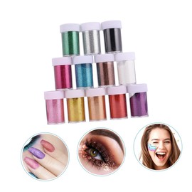 IWOWHERO 12pcs Color Nail Art Glitter Powder for Sequins Decoration Shiny Nail Designs for Festivals and Everyday Looks Assorted Colors for Creative Art