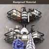 HuggieGems 3 Pack Corner Shower Caddy Organizer Shelf with Hooks,