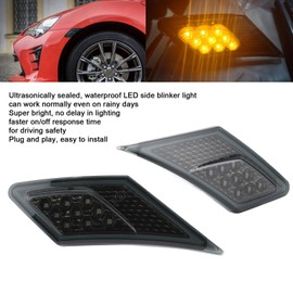 Akozon LED Side Marker Turn Signal Leaf Light Lens for Scion FR‑S/Subaru BRZ/GT86 2013-2020