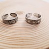 925 Sterling Silver Set 2 Toe Ring Knuckle Ring Adjustable