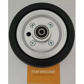 Pride Jazzy 6"x2" Silver Rim Rear Caster Assembly WHLASMB2047