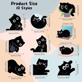 AUNMAS 10 Uds. Marcapáginas Magnéticos Marcador de Página Clips para Marcar Libros Accesorios de Lectura con Suave para Amantes de los Libros Amantes de los Gatos