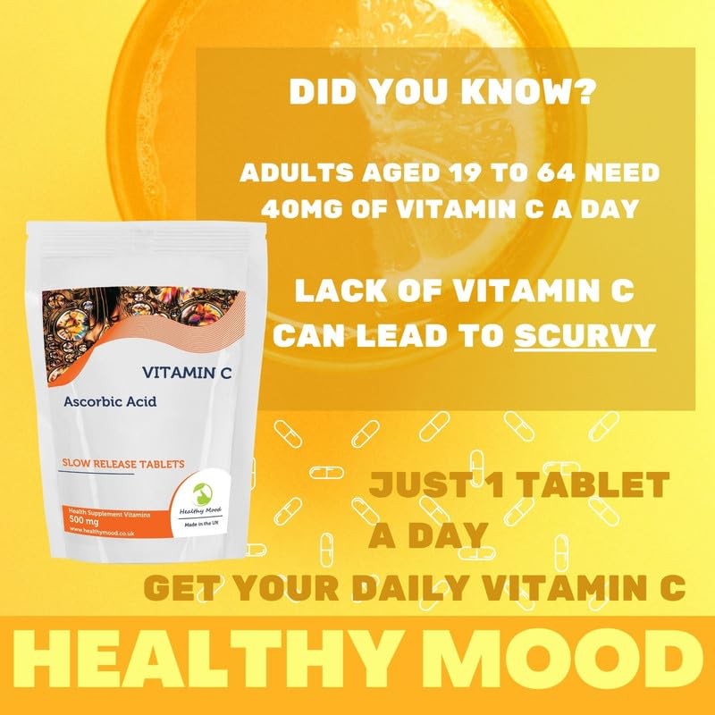 Vitamin C 500mg Slow Time Release Ascorbic Acid 7 Tablets