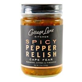 Cottage Lane Kitchen Hot & Sweet Pepper Relish - Spicy Jalapeno, Habanero Peppers, Citrus, Pineapple - Sub for Salsa, Chow Chow - 12 Ounce