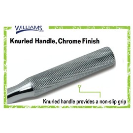 Williams JHWS-52A 1/2-Inch Drive Round Head Ratchet with Chrome Finish, Knurled Grip Handle, Double Pawl Design, 72 Tooth Gear Engagement - 11-5/16 Inches