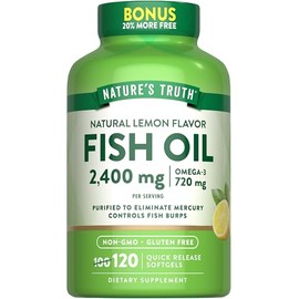 Nature's Truth Fish Oil Omega-3, Natural Lemon Flavor, 120 Count by Nature's Truth