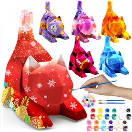 Goodyking Paint Your Own Lie Cat Lamp Kit, DIY Cat Crafts Night Light, Arts & Crafts for Kids Ages 8-12, Painting Kit for Girls Boys Age 4 5 6 7 8+, Art Supplies Creative Gift for Birthday, Party