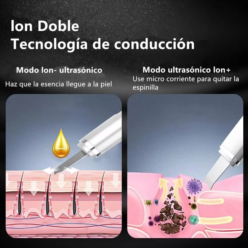 Monstyle Skin Scrubber, Ultrasónico Exfoliación Limpiador Cuidar Piel