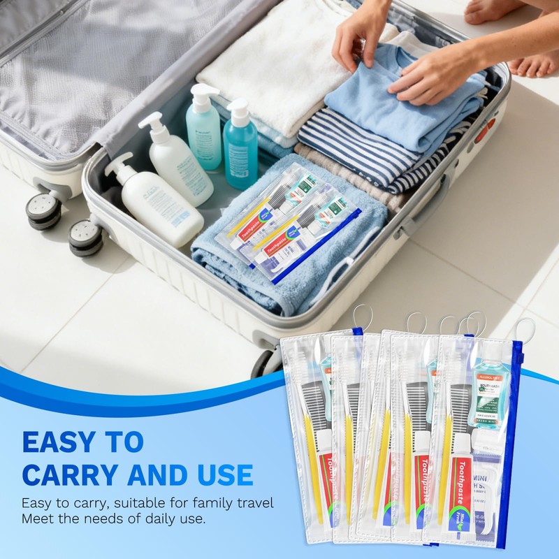 Personal Hygiene Kit Bulk,50 Pack Yellow Basic Travel Toiletry Set
