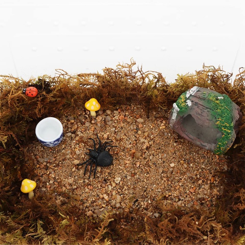 DQITJ 9 Pcs Spider Micro Ceramic Water Bowl, Hermit Crab