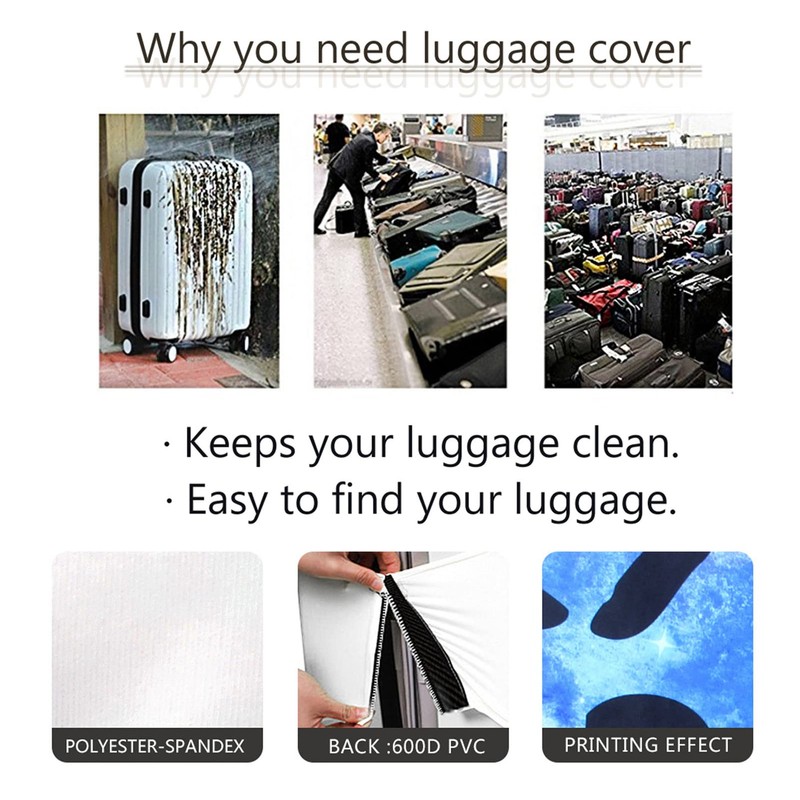 POLERO Novelty Luggage Cover Funny Giraffe Trolley Suitcase Protector Elastic